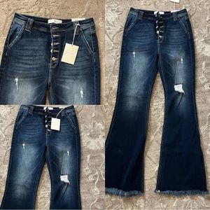 High rise flare jeans